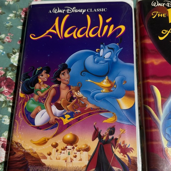 Aladdin 💫 original Disney VHS 📼 lot of two movies. w/ the Return of Jafar. VHS - Picture 3 of 8